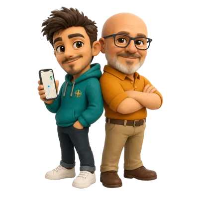 Victor et Michel, co-fondateurs de Camp Explorer — animation gamifiée pour campings